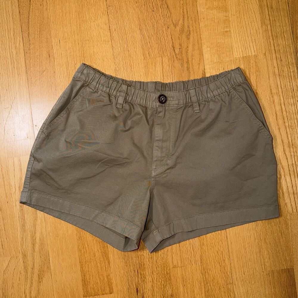 Chubbies Original Stretch Shorts Brown 4" M Elastic Waist Pockets Chino Preppy